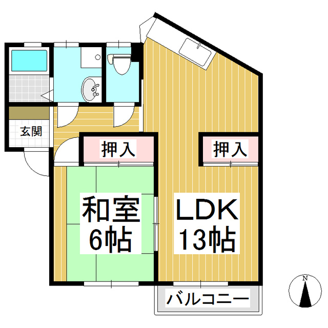 【ハイツヤマオカの間取り】