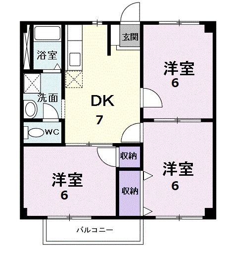 ニューシティノナカIの間取り