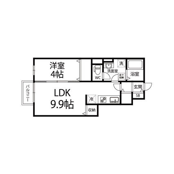 ファミユ二軒茶屋の間取り