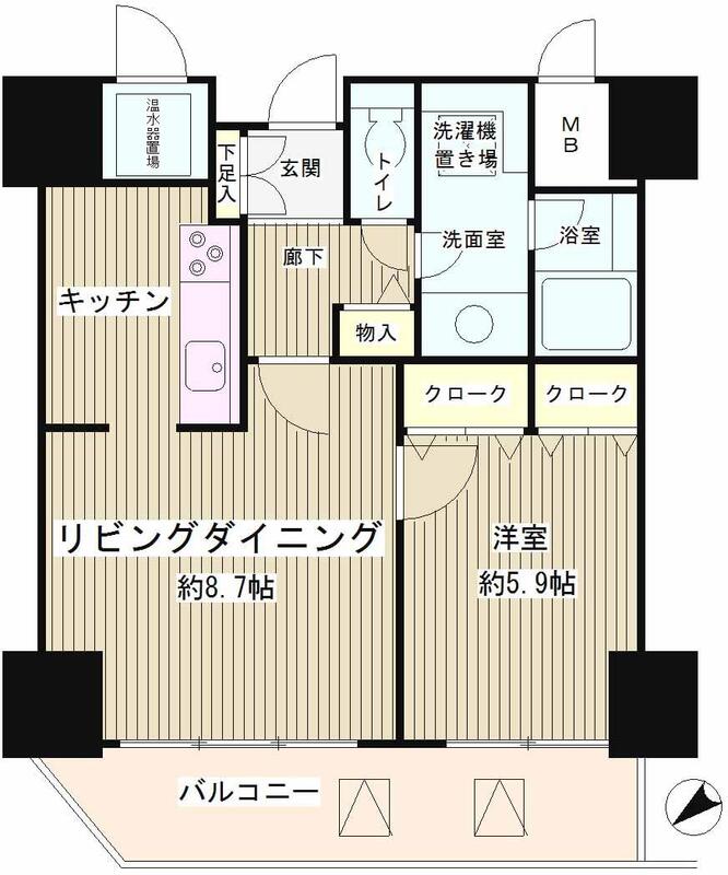 目黒区下目黒のマンションの間取り