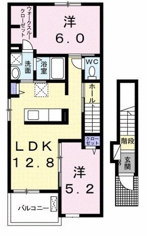 リバ－サイド　タカIIの間取り