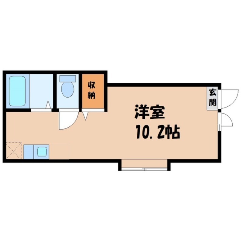 宇都宮市大寛のアパートの間取り