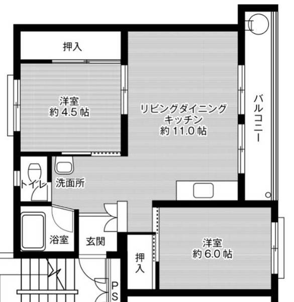 ビレッジハウス櫛引2号棟の間取り