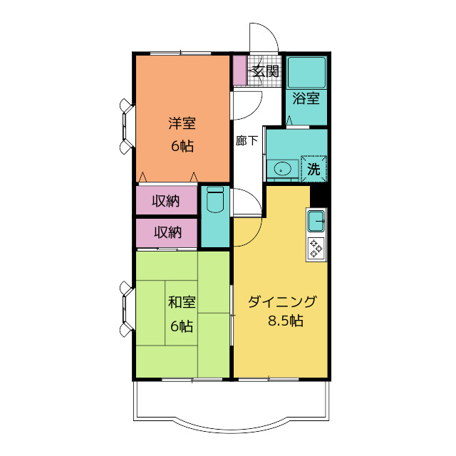 シャルムハイツの間取り