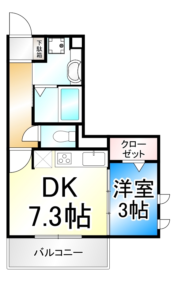 リヴェール中御所　Cの間取り