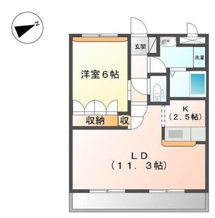 姫路市北原のアパートの間取り