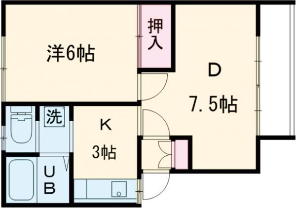 ハイツはこだてIの間取り