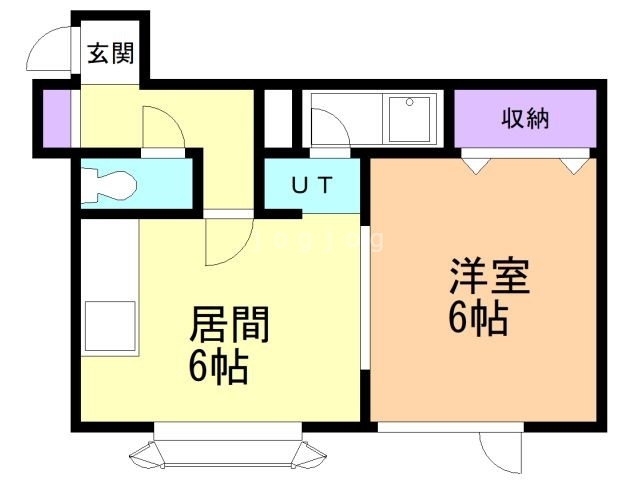 エスコート川沿Ｂの間取り