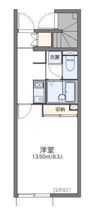 【川越市大字的場のアパートの間取り】