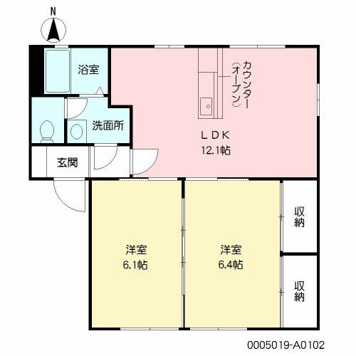 鹿児島市西別府町のアパートの間取り