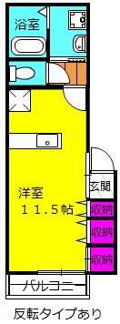 【浜松市中央区半田山のアパートの間取り】