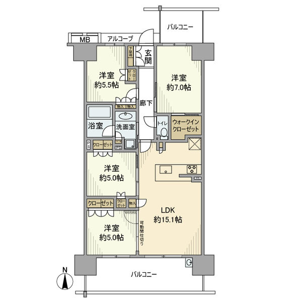 勝川サザンクラスβの間取り