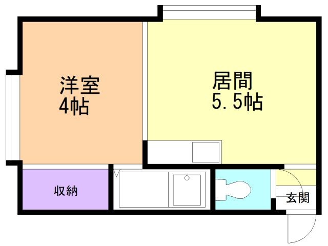 札幌市厚別区厚別南のアパートの間取り