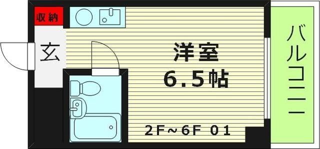 大阪市旭区新森のマンションの間取り