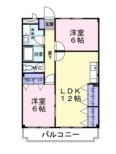 福島市本内のマンションの間取り