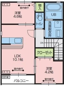 【滝沢市牧野林築7年の間取り】