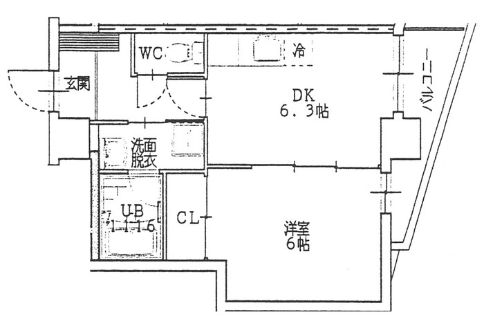 京都市上京区十四軒町のマンションの間取り