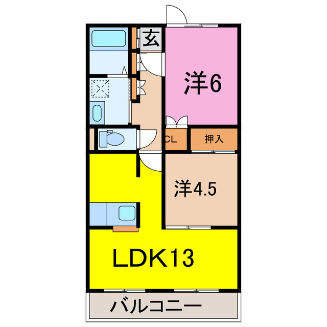 ボヌール鈴木の間取り
