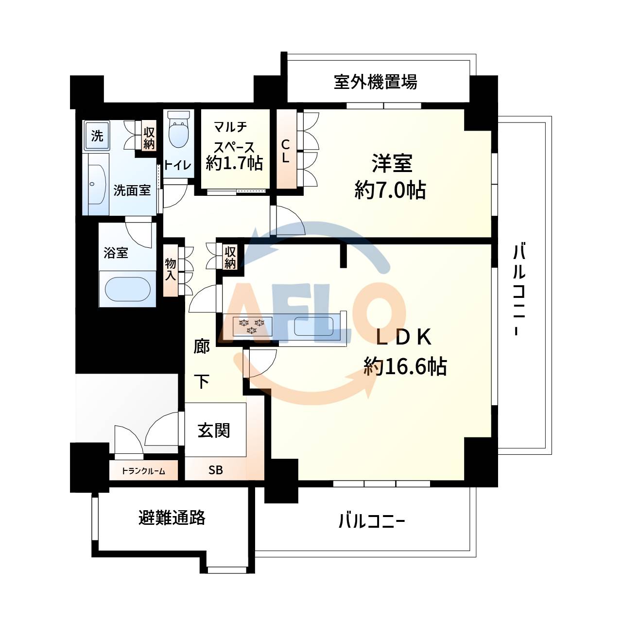 エルザグレース堀江タワーの間取り