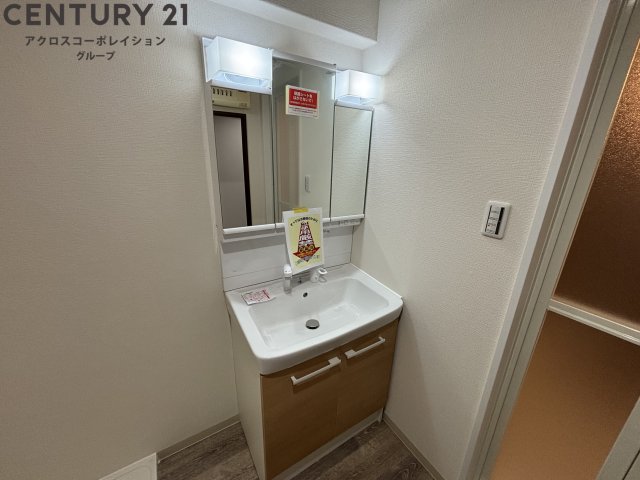 洗面設備　室内に洗濯機置き場があります