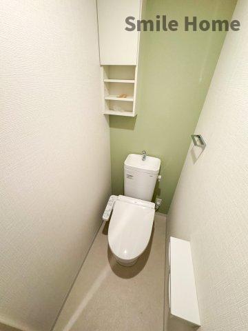 トイレ　清潔感があるトイレです。入るとホッとする、そんな空間。