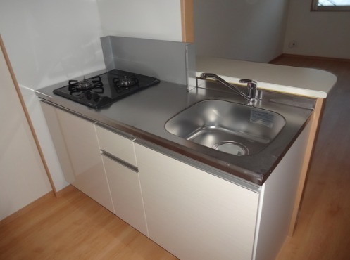 キッチン　調理スペースも広く料理がはかだりそうですね