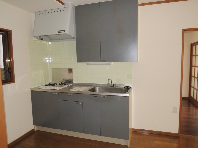 キッチン　2口コンロ付システムキッチンでお料理らくらく（他室参照）