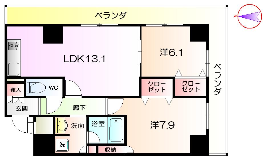 セントラル堺東の間取り写真