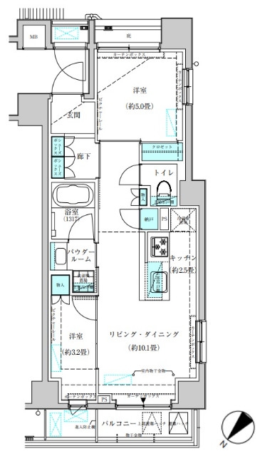 ヴィークブライト月島の間取り写真