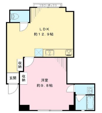 田園調布2丁目賃貸1LDKの間取り写真