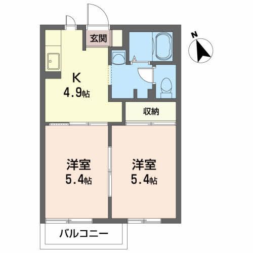 コートラックス Aの間取り写真
