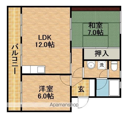 早出グリーンコーポの間取り写真