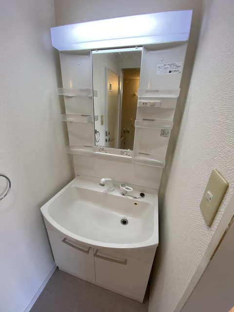 洗面設備　忙しい朝に嬉しい設備。