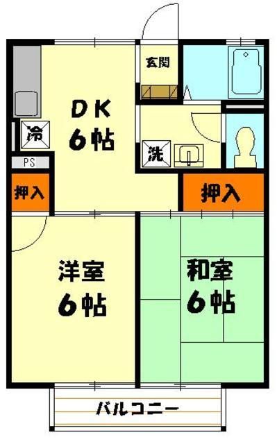 コーポ栗谷津の間取り写真