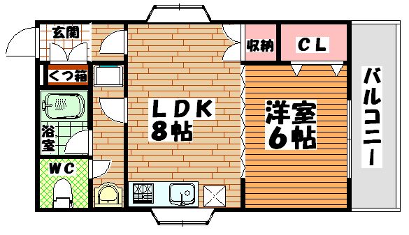 南海高野線 堺東駅 徒歩19分 3階建 築26年の間取り写真