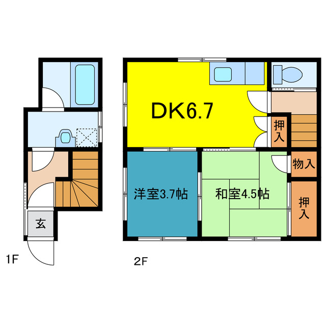 寄居町冨田戸建の間取り写真