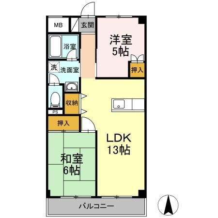 第二富来ハイツの間取り写真
