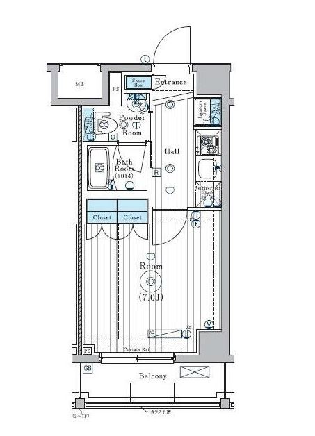 横浜市青葉区市ケ尾町のマンションの間取り