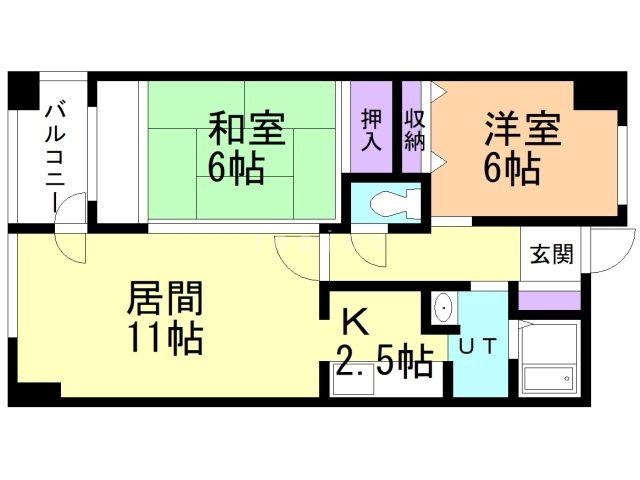 ベルエアーパレス滝川の間取り