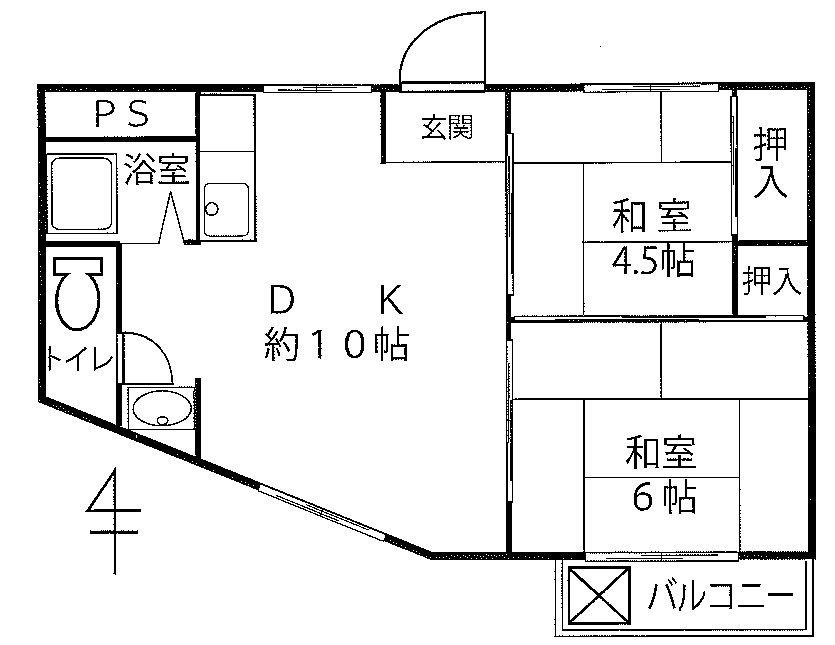 シャトー北畠の間取り