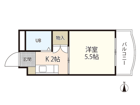 広島市西区南観音のマンションの間取り