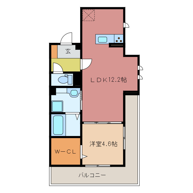 ラ　ヴィ　クレールカルチェの間取り