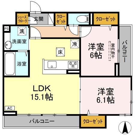 サンメゾン・小池Aの間取り