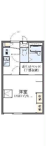 レオパレスレミュール二番館の間取り