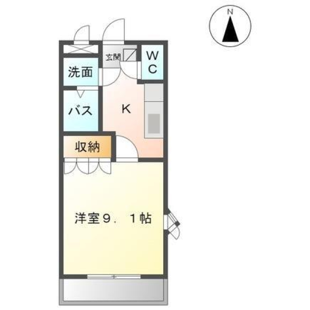 伊予郡松前町大字南黒田のアパートの間取り