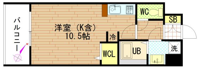 グラビスコート広島駅前通りの間取り