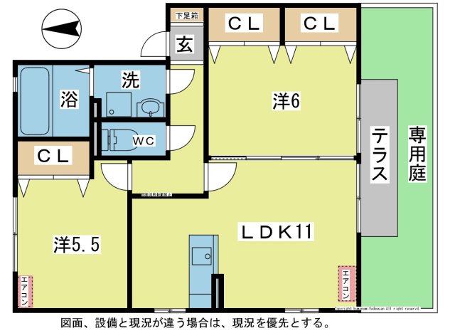 【セゾンコート B棟の間取り】