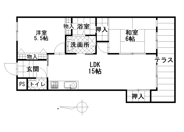 サンハイム藤原の間取り