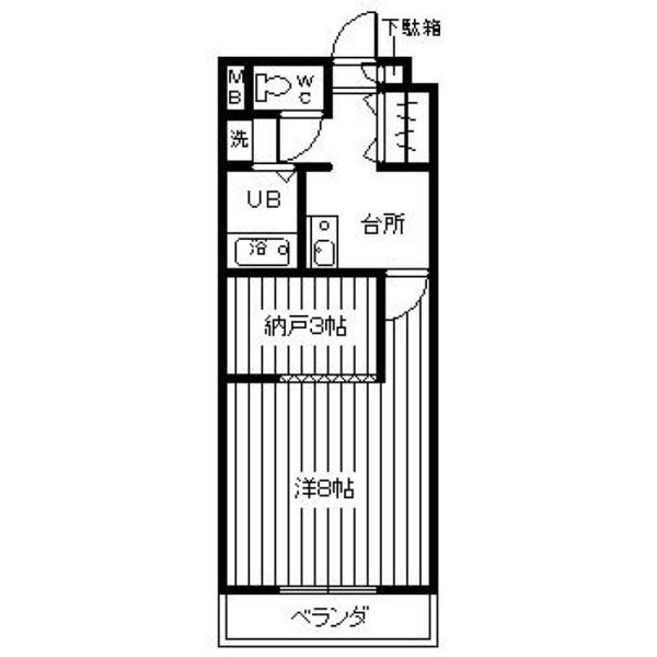 郡山市新屋敷のマンションの間取り