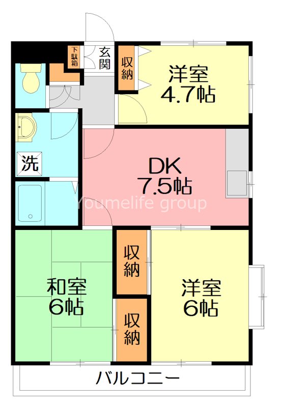 綾瀬市大上のマンションの間取り